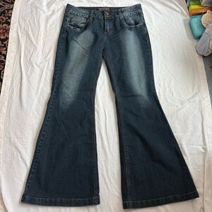 Younique Wide Leg Flare Y2K Jeans